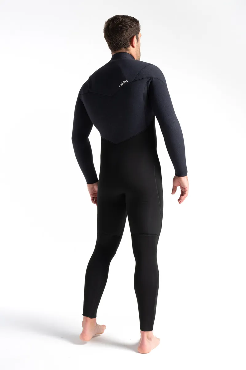 C-Skins ReWired 5:4 Mens GBS Chest Zip Steamer BLACK/BLACK X/ULTRA CYAN-7